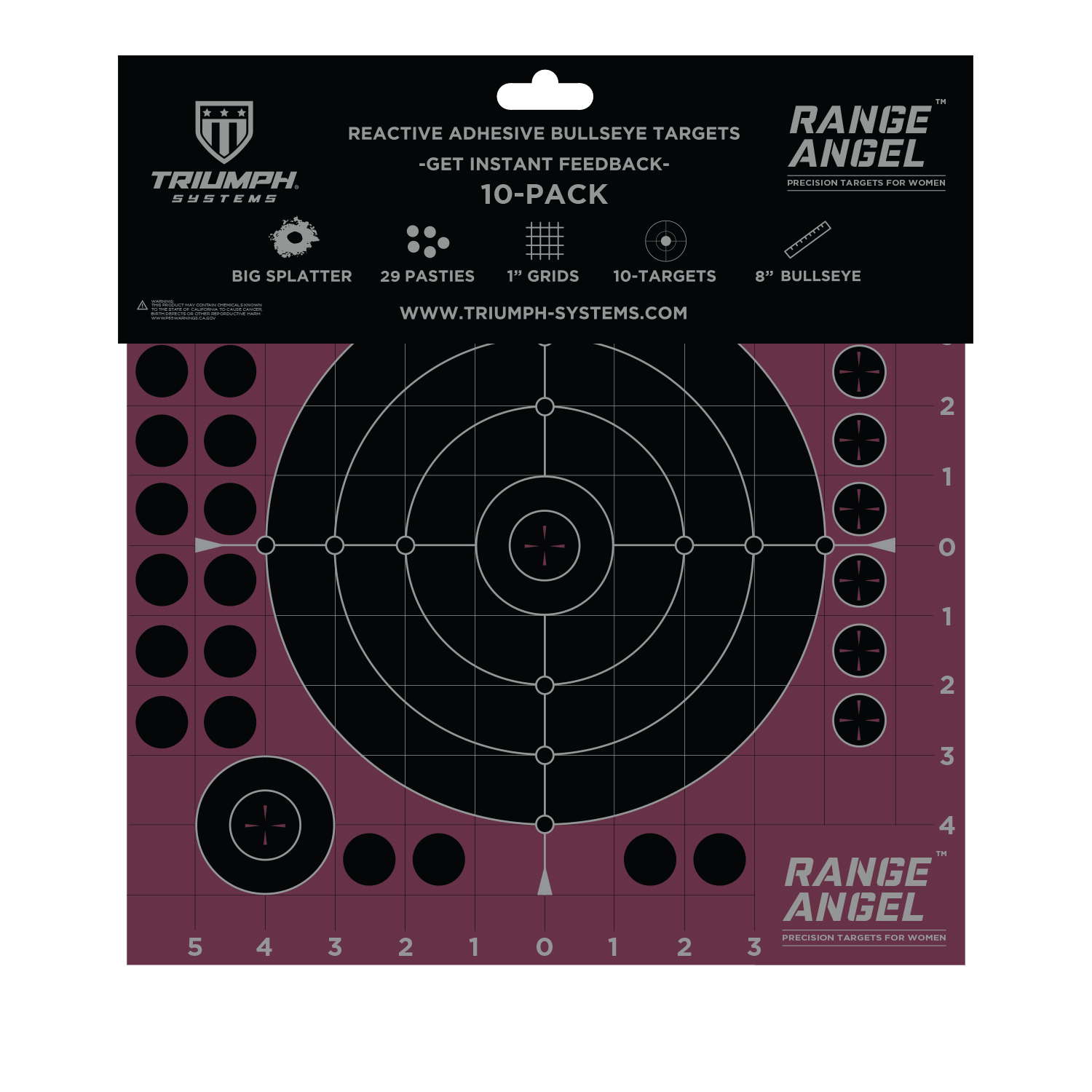 Range Angel 8 Adhesive Precision Shooting Targets for Women