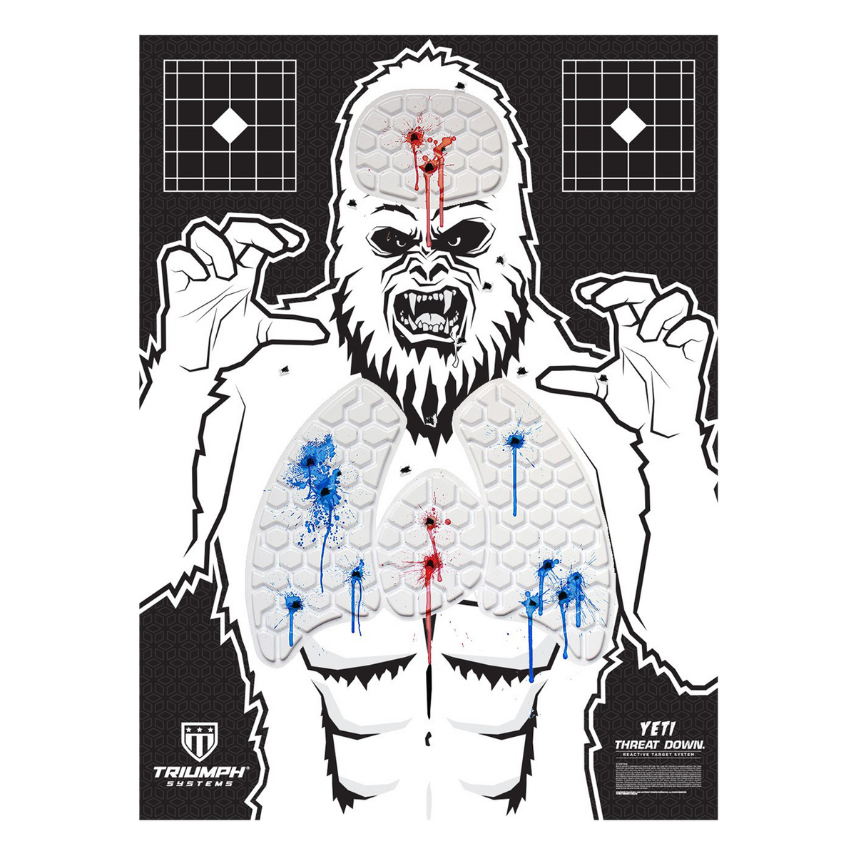 Gun Shooting Targets: Threat Down Yeti Silhouette Targets – Triumph Systems